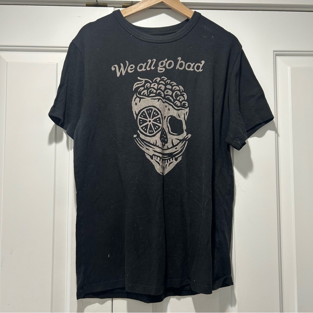 We All Go Bad Skull Graphic Tee - Black